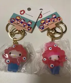 サンリオ ミャクミャク　 なりきり立体マスコット キーホルダーマイメロ　キティ