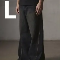 GRANCY ZipDesign Buggy DenimPants ブラック Lのサムネイル