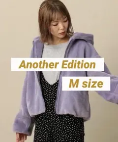 【Another Edition】フェイクファーパーカー パープル ショート丈のサムネイル