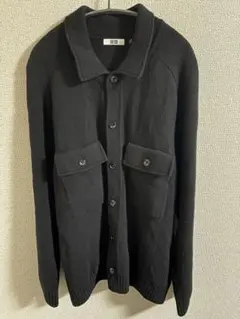 【UNIQLO U24AW】ラムニットジャケットXLブラック