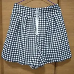 チェック柄ハーフパンツ XS