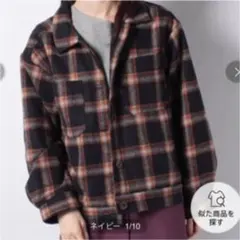 チェックショートコート チェックジャケット エヘカソポのサムネイル