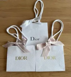 ディオール Dior 紙袋 ショッパー 3枚セット リボン付き