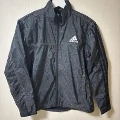 adidas デニム柄調　ウィンドブレーカージャケット（裏起毛）