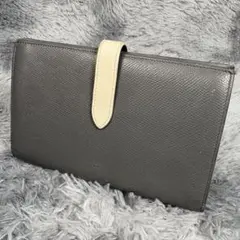 CELINE セリーヌ ストラップ ウォレット 二つ折り財布 グレージュ