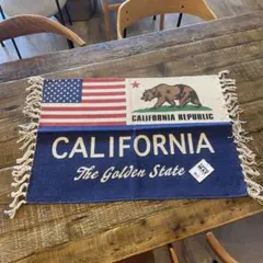 CALIFORNIA コットン フロアマット フリンジ付き