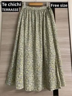 Te chichi TERRASSEガーリーな花柄 ロングスカート リボンのサムネイル