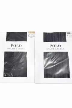 POLO RALPH LAUREN ブラック ストッキング 2枚セット M-L