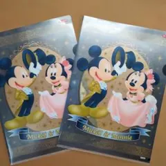 ミッキー＆ミニー クリアファイル 2枚セット