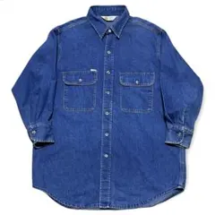 古着 USA製 80s 90s Carhartt 三角タグ 七分袖 デニムシャツ