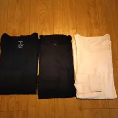 Hotcott メンズ 長袖Tシャツ Lサイズ 3枚2色セット