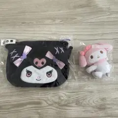 マイメロディクリップマスコットとクロミ巾着セット