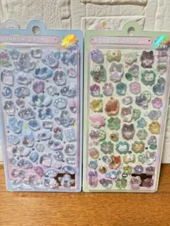 【正規品】ボンボンドロップシール　ねこねこボンボンとみずいろボンボン