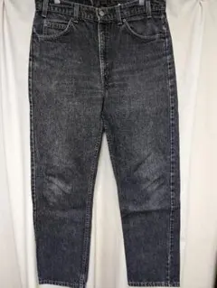 90s USA製 Levi's 505 先染め ブラック デニム 34×30