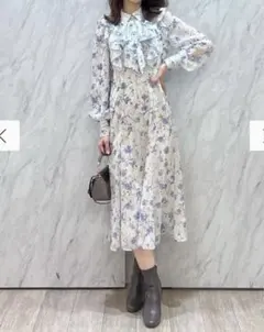 PUFF Designs 花柄 ロングワンピース 新品未使用fiolily - メルカリ