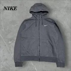 49]NIKEナイキワンポイント刺繍ロゴスウォッシュフルジップフードパーカー古着