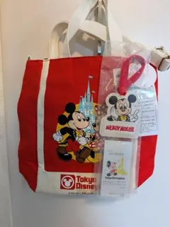 東京ディズニーランドミッキーミニー ショルダーバッグトートバッグレトロ
