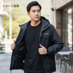 コロンビアマウンテンパーカー 防水 INTERCHANGE　黒 メンズ2XL