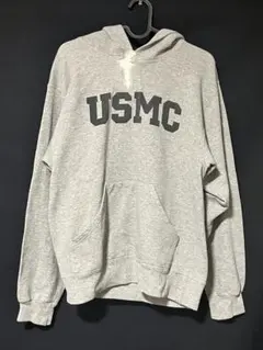 USMC ロゴプリント スウェットパーカー グレーのサムネイル
