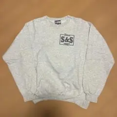 グレー　スウェット　トレーナー　バックプリント サイズM ヘインズ