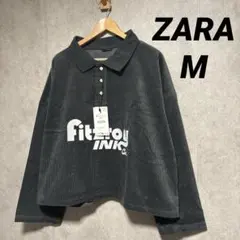 ZARA ザラ 刺繍入りコーデュロイポロシャツ Mのサムネイル