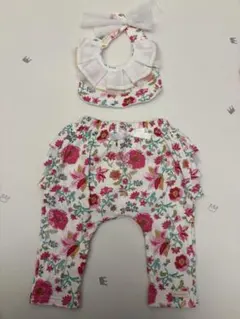 HARUULALA ベビー服　パンツ、スタイセット　コットン100％