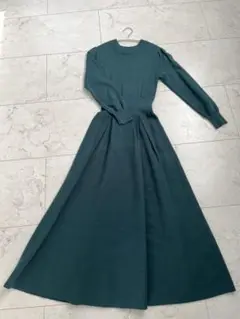 グリーンニットロングワンピース フィント アンアナザーアンジェラス