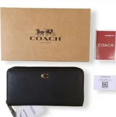 【新品・未使用】COACH ブラック 長財布 型番:CC489