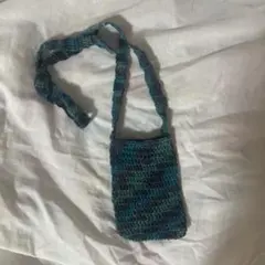 ハンドメイド スマホショルダー スマホショルダーバッグ 毛糸 編み物 かぎ編み