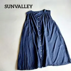 ★SUNVALLEY サンバレー　日本製品染ノースリーブチュニックシャツブラウスのサムネイル