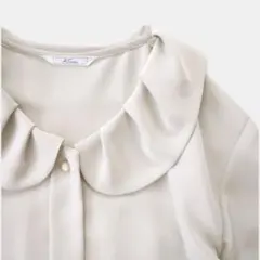 とろみ感♡おおぶり丸襟ブラウス♡フォロ割-¥200