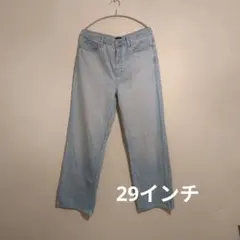 ★最終値下げ★29インチ UNIQLO ワイドストートジーンズ ライトブルー