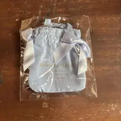 Maison de FLEUR ダブルリボンギャザートートバッグ　ブルー　ガチャ