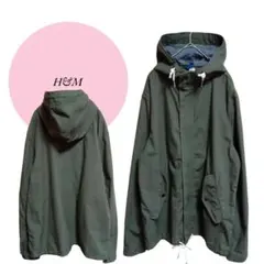 【エイチアンドエム】H&M♡アウター♡フード付マウンテンパーカー【L】グリーン系