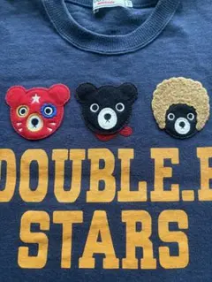 美品　ミキハウス　ダブルB ワッペン刺繍　トレーナー風　日本製　110