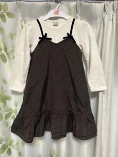 petit main チェック柄ワンピース 120