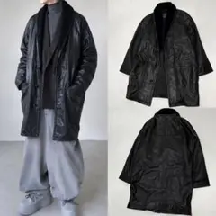 90s シープスキン ムートン レザー ギャングコート ボア B系 Punk