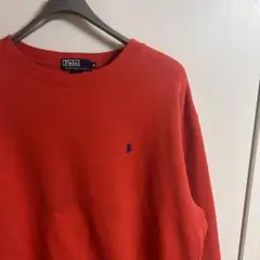 90s ラルフローレン スウェット フェード レッド 赤 ヴィンテージ ビッグ