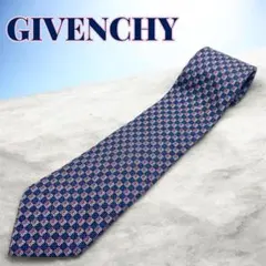 GIVENCHY ジバンシー ネクタイ ロゴ総柄 ネイビー メンズ