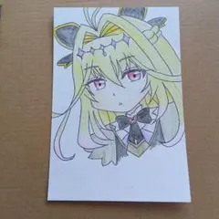 手描きイラスト　ファンアート　名探偵プリキュア　キュアアルカナ・シャドウ