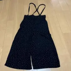 GU ブラックドット柄サロペット120㎝