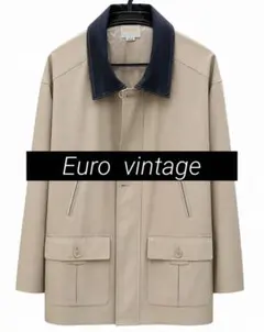 【Euro Vintage】 stitch stencollar coat