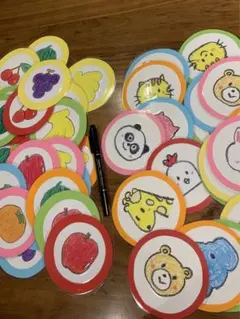 ま*ー様 保育教材　誕生日カード　知育玩具　動物カード　カードゲーム　色カード