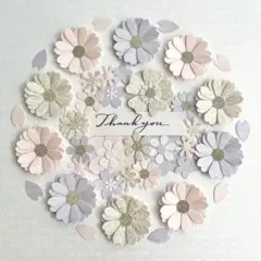 くすみカラー　ペーパーフラワー　クラフトパンチ色紙飾りアルバム素材　退職卒業卒園