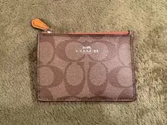 新品未使用　COACH ブラウンコイン　キーケース IDカードポケット付き