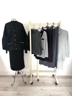 レディース服コーデ売りまとめ売りオフィス9点L新品多数★冬小物1点プレゼント