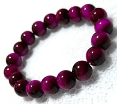 ローズレッドタイガーアイ　パワーストーンブレスレット10㎜玉　16㎝