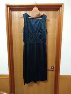 KOFI COLLECT ダークグリーン 膝丈ドレス　サイズL