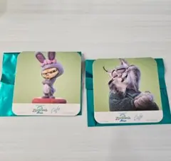 ズートピア コースター 2枚セットオーマイカフェ