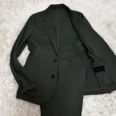 美品　junhashimoto グリーン　ストレッチ　スーツ　セットアップ　2